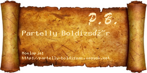 Partelly Boldizsár névjegykártya